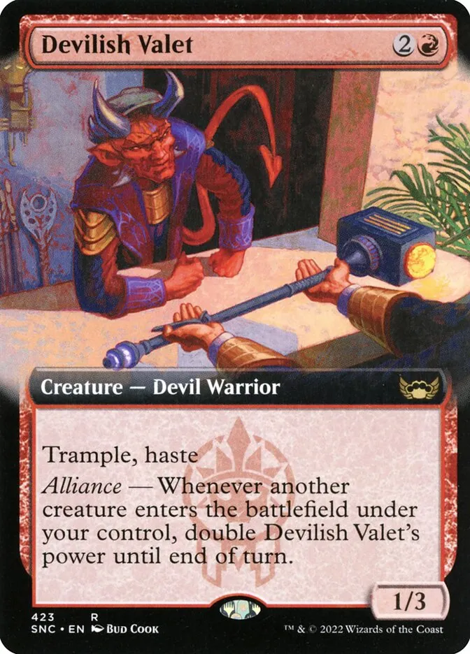 2022 Streets of New Capenna Devilish Valet #423 rare card image