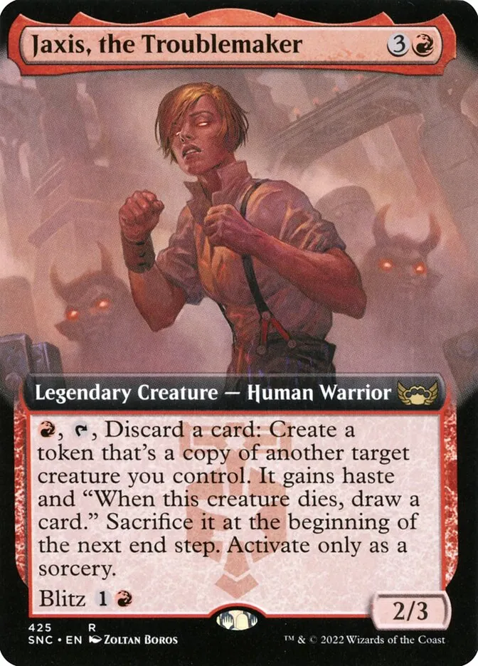 2022 Streets of New Capenna Jaxis, the Troublemaker #425 rare card image
