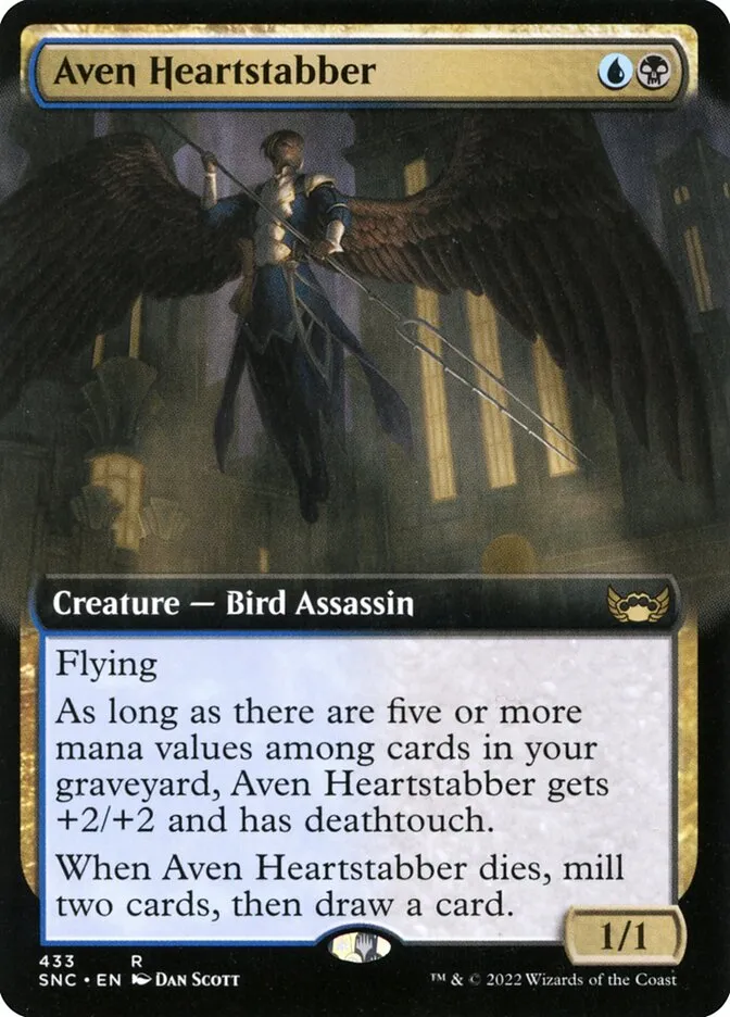 2022 Streets of New Capenna Aven Heartstabber #433 rare card image