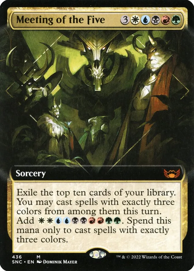 2022 Streets of New Capenna Meeting of the Five #436 mythic card image
