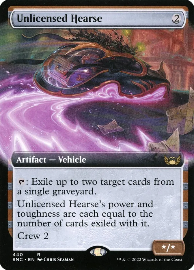 2022 Streets of New Capenna Unlicensed Hearse #440 rare card image
