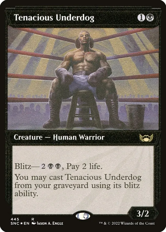 2022 Streets of New Capenna Tenacious Underdog #445 rare card image