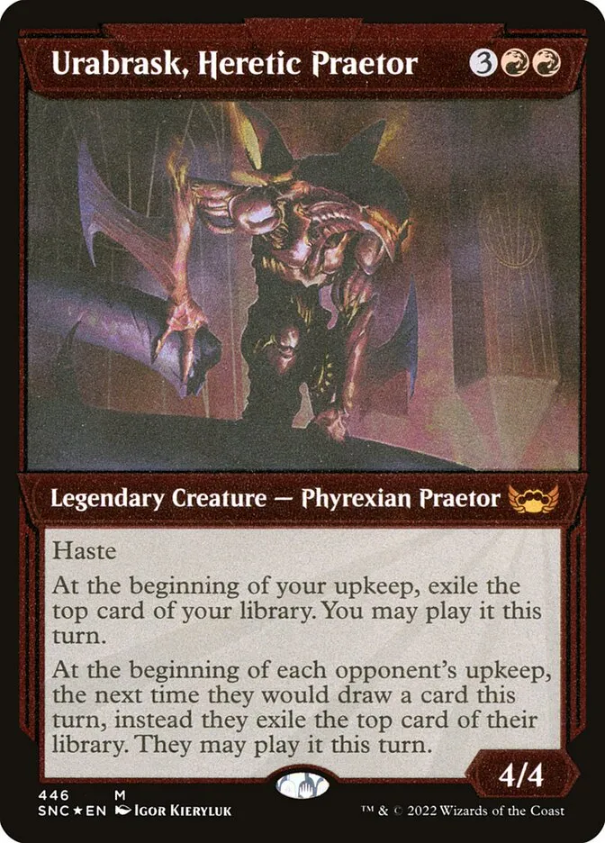 2022 Streets of New Capenna Urabrask, Heretic Praetor #446 mythic card image