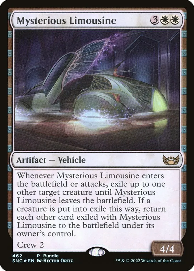 2022 Streets of New Capenna Mysterious Limousine #462 rare card image