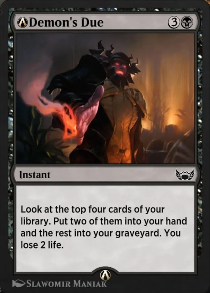 2022 Streets of New Capenna A-Demon's Due common #A-75 common card image