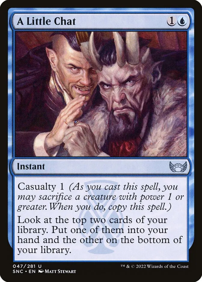 2022 Streets of New Capenna A Little Chat uncommon #47 uncommon card image