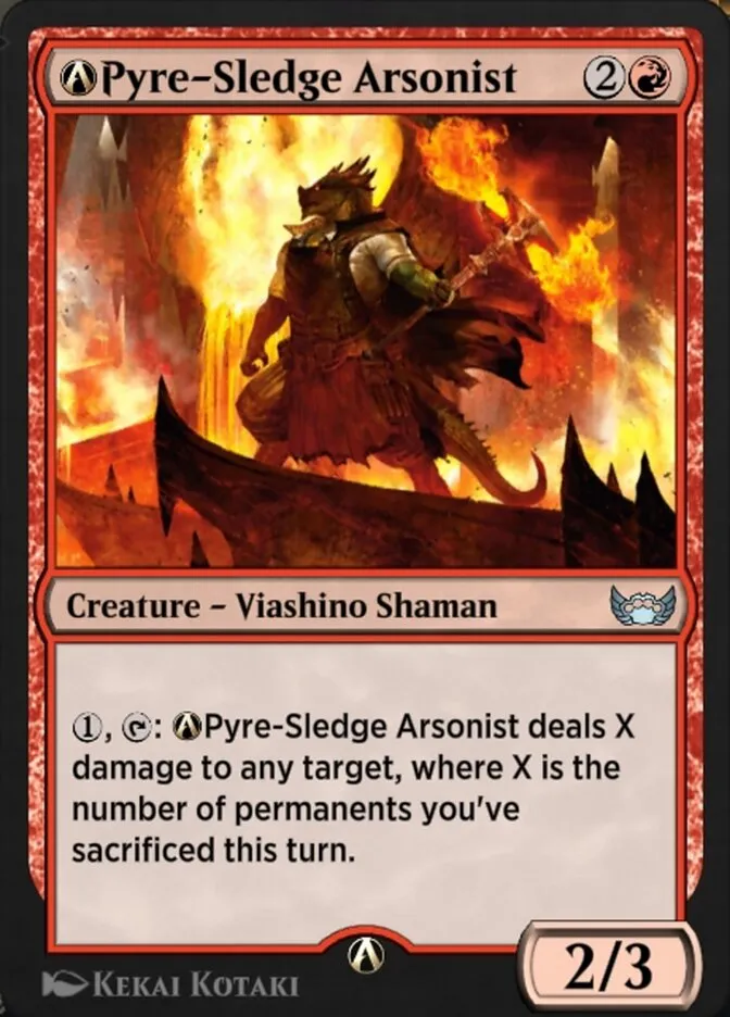 2022 Streets of New Capenna A-Pyre-Sledge Arsonist uncommon #A-118 uncommon card image