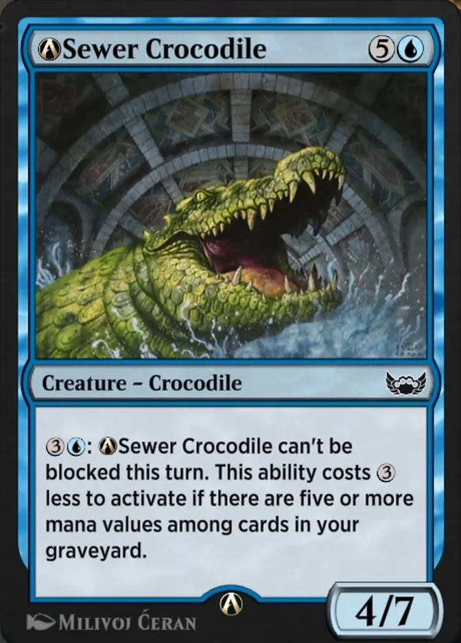2022 Streets of New Capenna A-Sewer Crocodile common #A-60 common card image