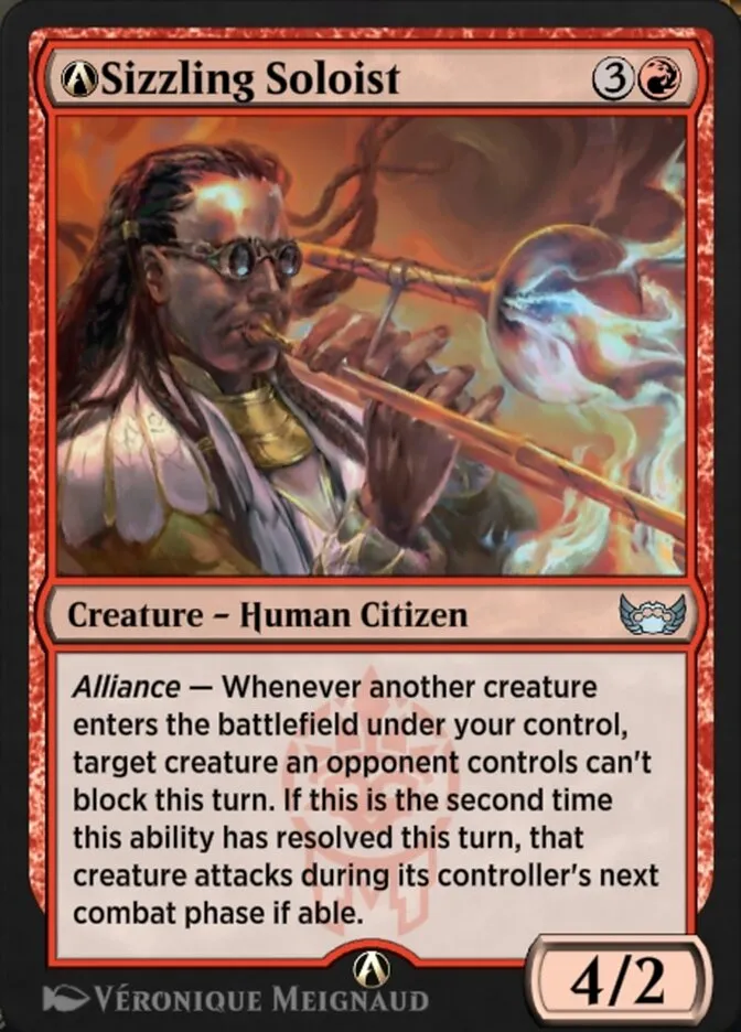 2022 Streets of New Capenna A-Sizzling Soloist uncommon #A-123 uncommon card image