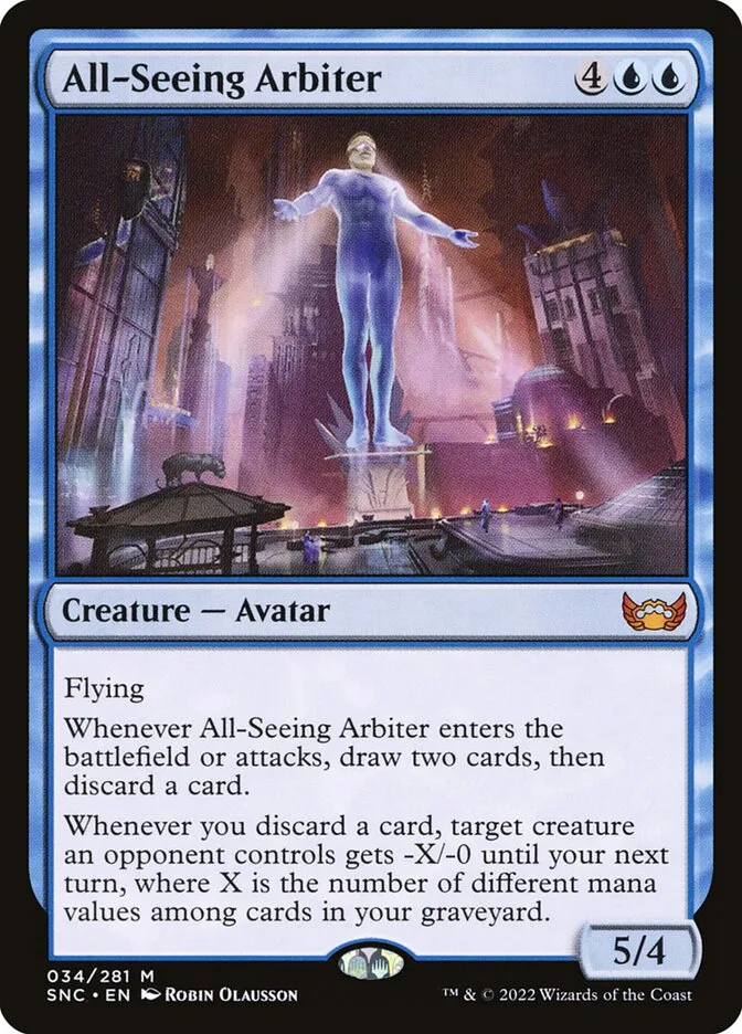 2022 Streets of New Capenna All-Seeing Arbiter mythic #34 mythic card image