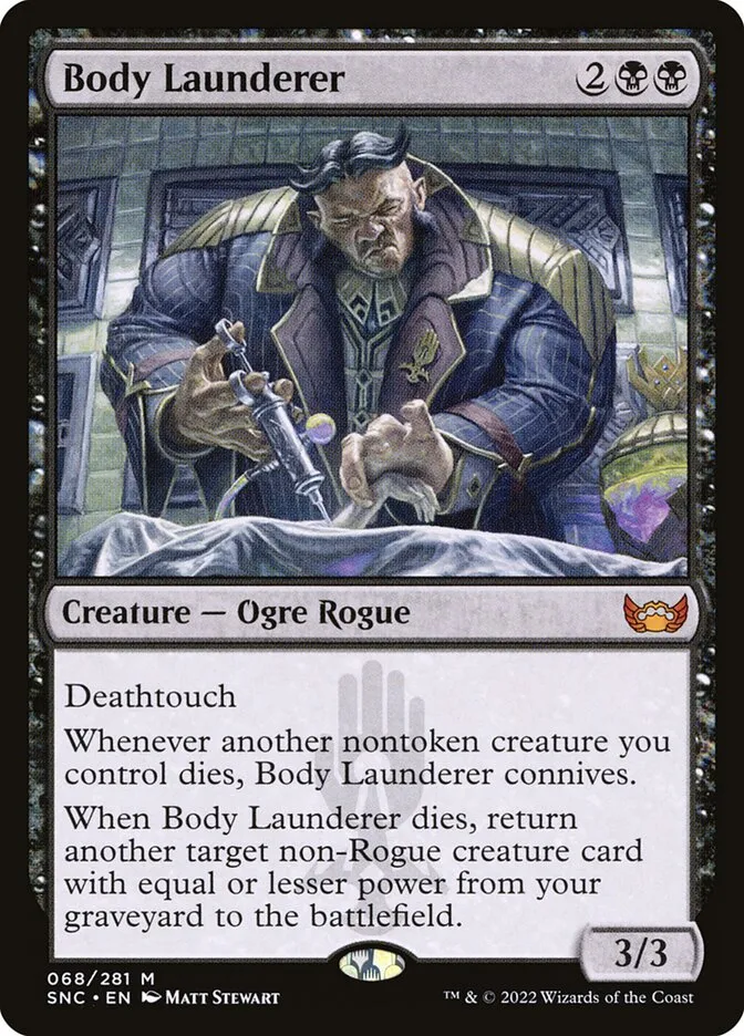 2022 Streets of New Capenna Body Launderer mythic #68 mythic card image