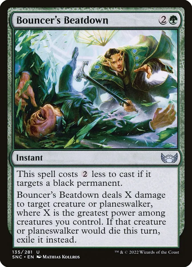 2022 Streets of New Capenna Bouncer's Beatdown #135 uncommon card image
