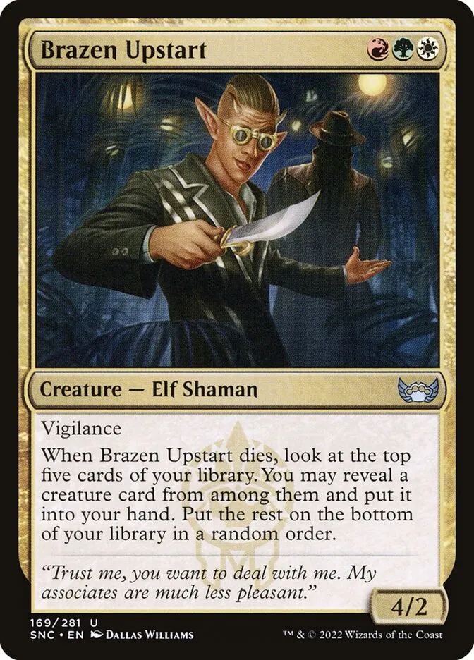 2022 Streets of New Capenna Brazen Upstart #169 uncommon card image