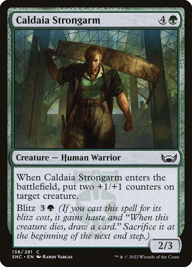2022 Streets of New Capenna Caldaia Strongarm #138 common card image