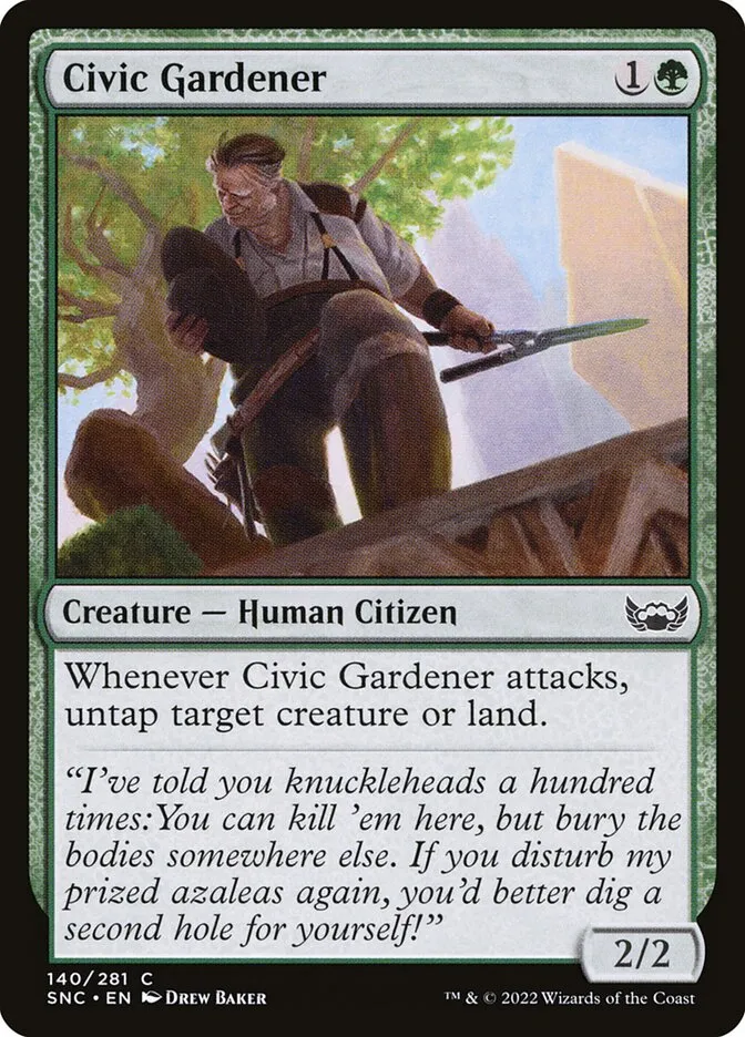 2022 Streets of New Capenna Civic Gardener #140 common card image