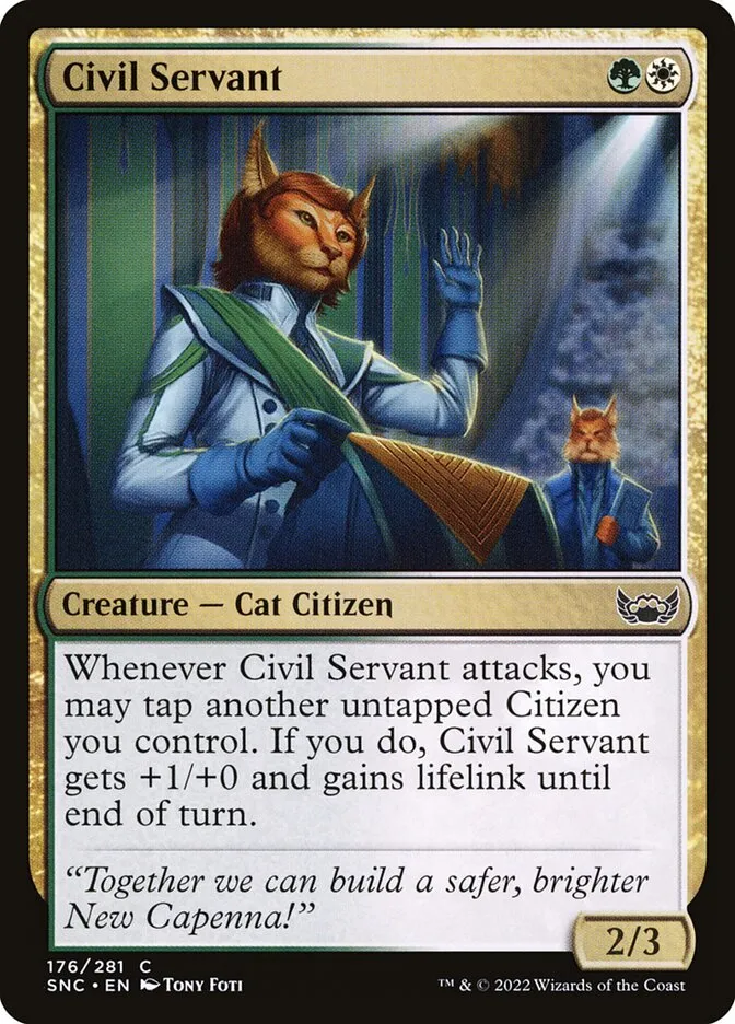 2022 Streets of New Capenna Civil Servant #176 common card image