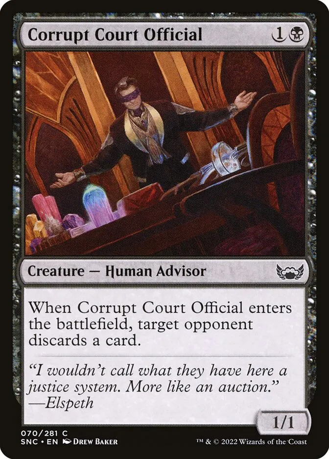 2022 Streets of New Capenna Corrupt Court Official common #70 common card image