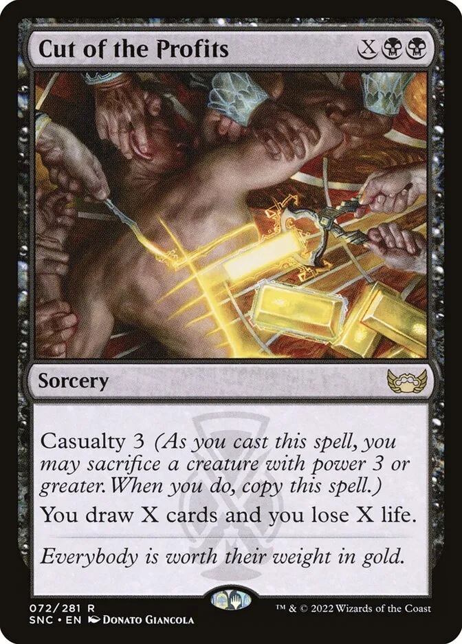 2022 Streets of New Capenna Cut of the Profits rare #72 rare card image