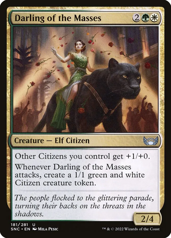 2022 Streets of New Capenna Darling of the Masses #181 uncommon card image