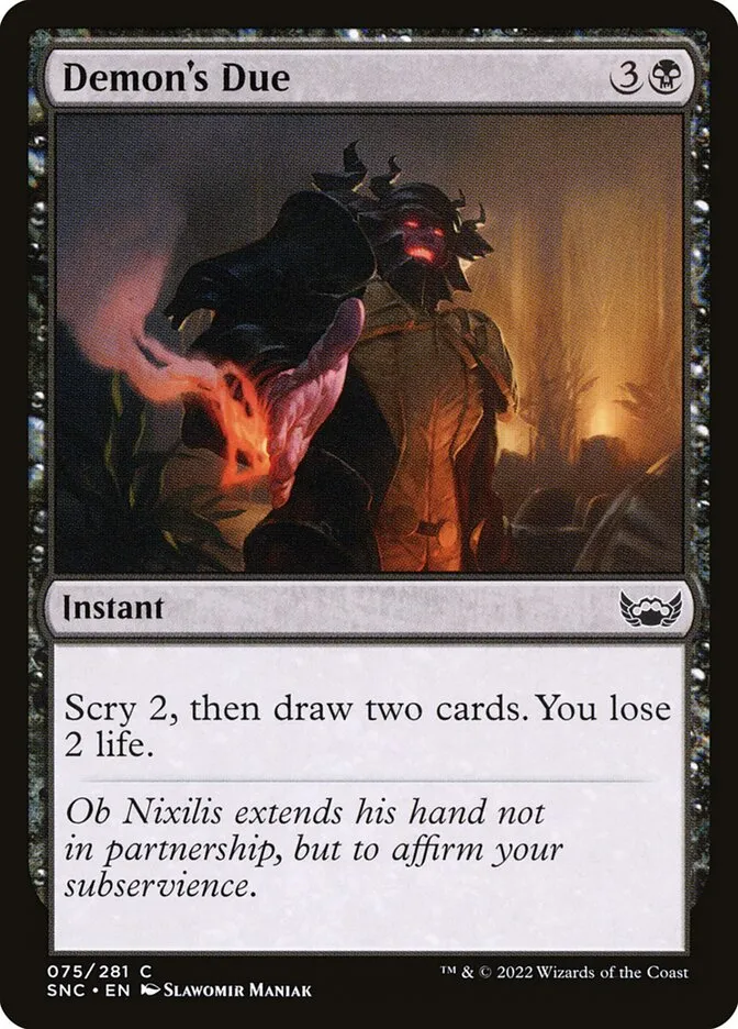 2022 Streets of New Capenna Demon's Due common #75 common card image