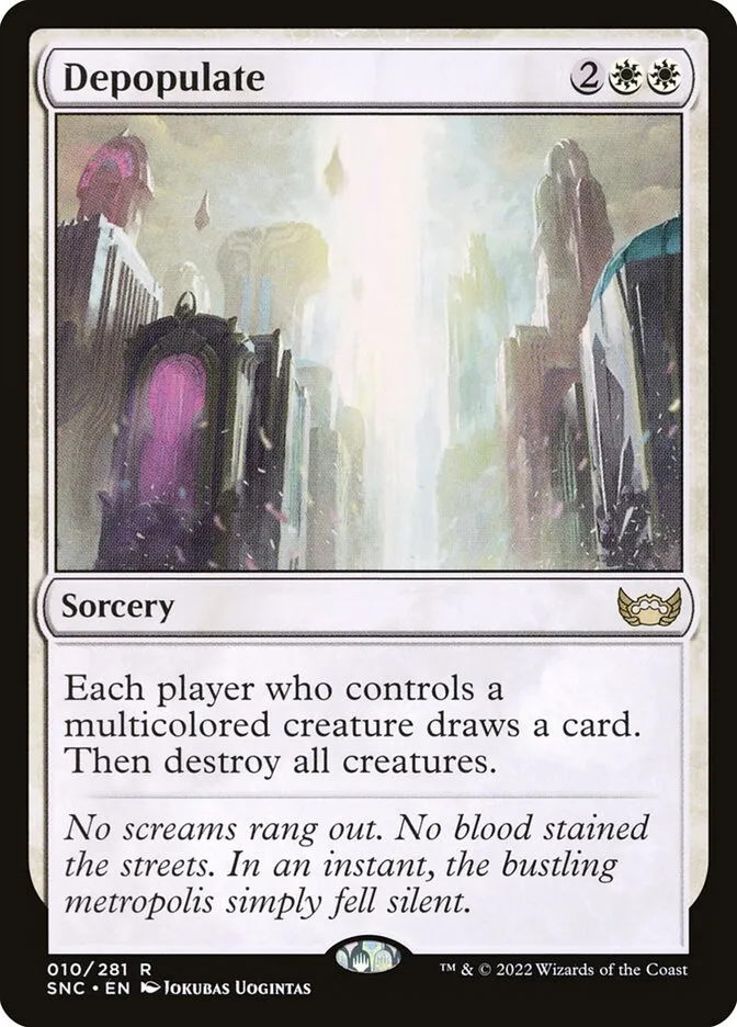 2022 Streets of New Capenna Depopulate rare #10 rare card image