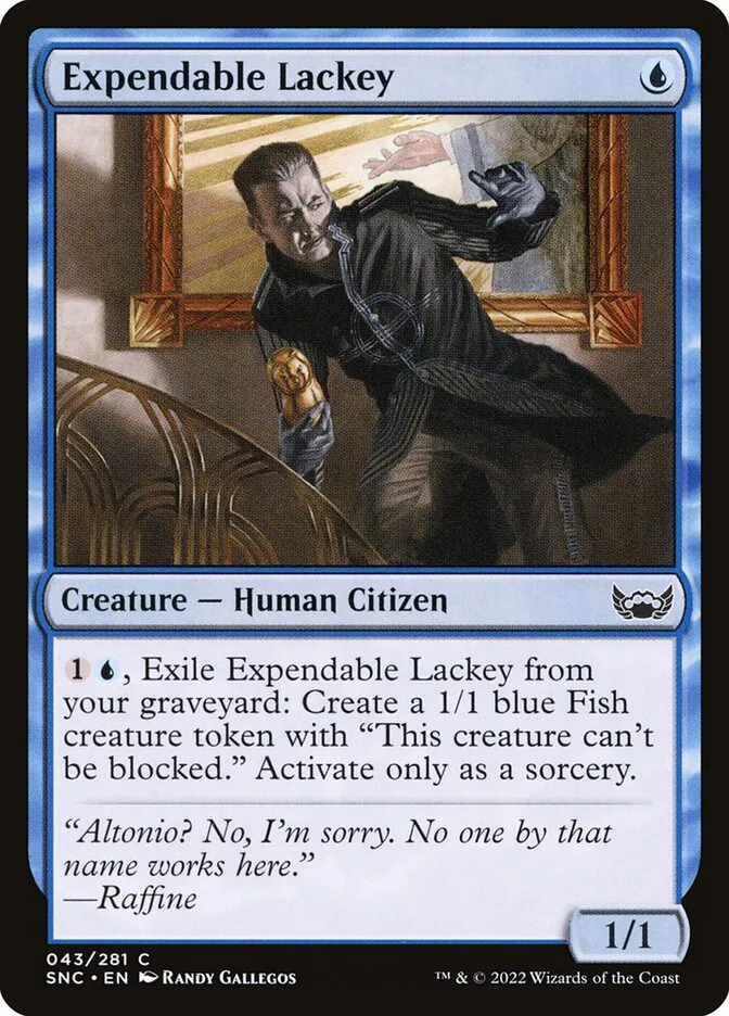 2022 Streets of New Capenna Expendable Lackey common #43 common card image