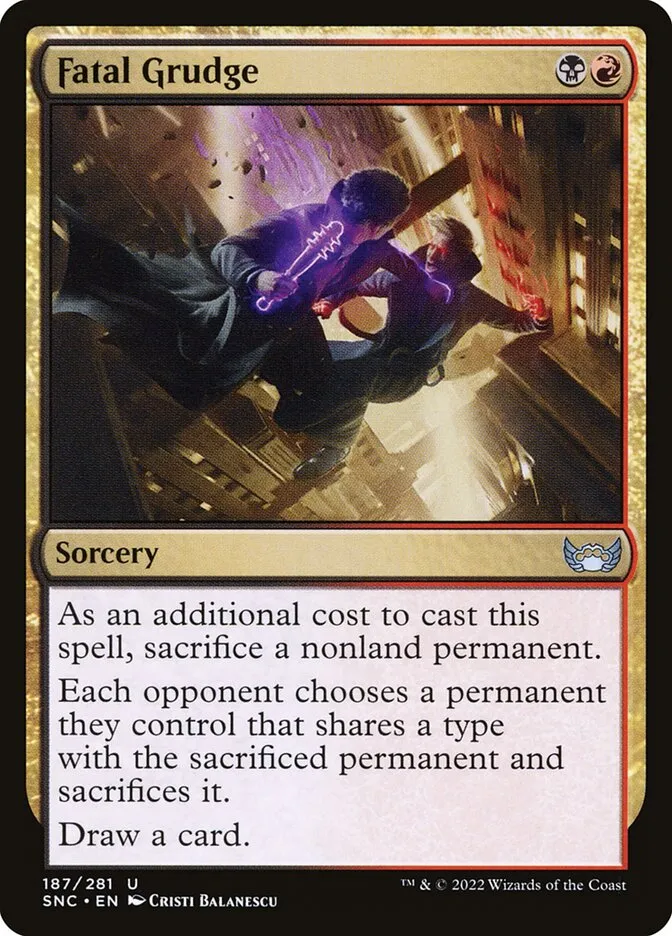 2022 Streets of New Capenna Fatal Grudge #187 uncommon card image