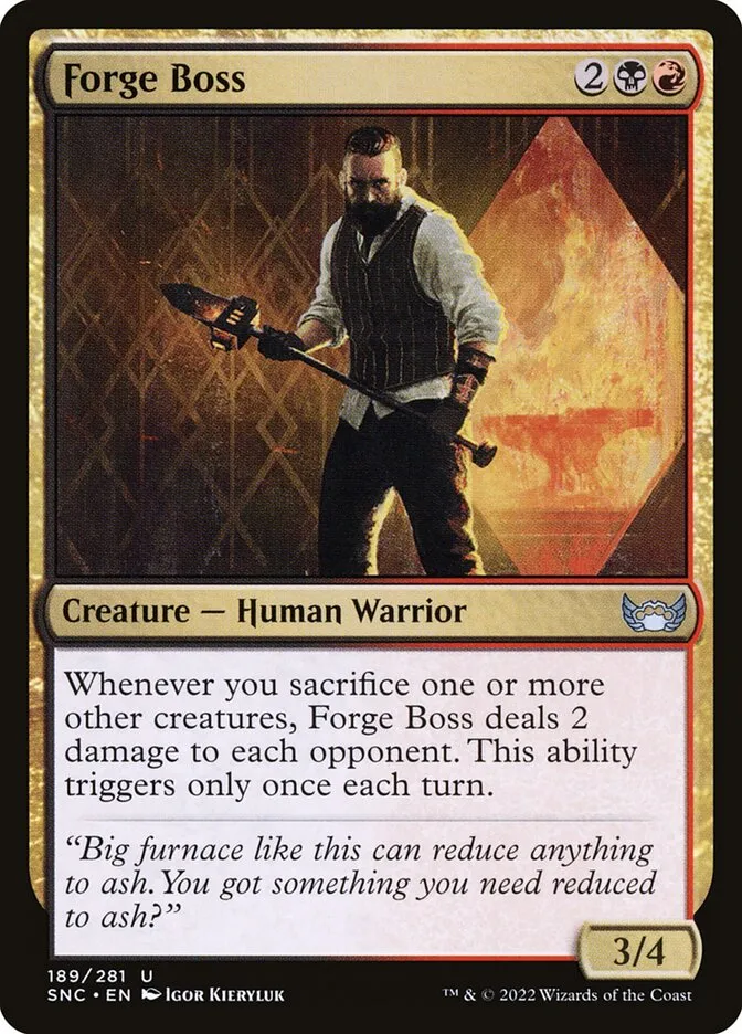 2022 Streets of New Capenna Forge Boss #189 uncommon card image