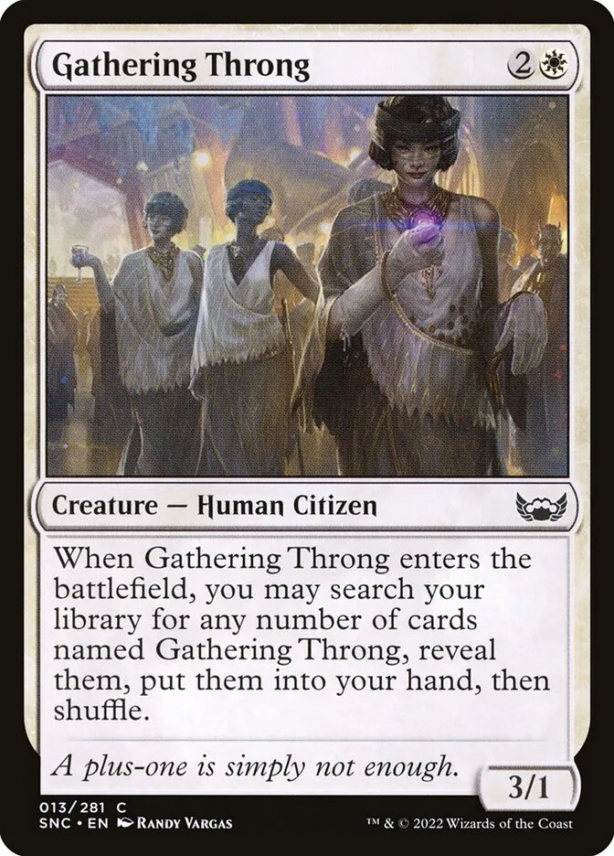 2022 Streets of New Capenna Gathering Throng common #13 common card image
