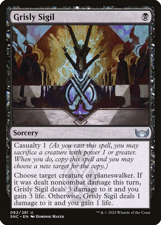 2022 Streets of New Capenna Grisly Sigil uncommon #82 uncommon card image