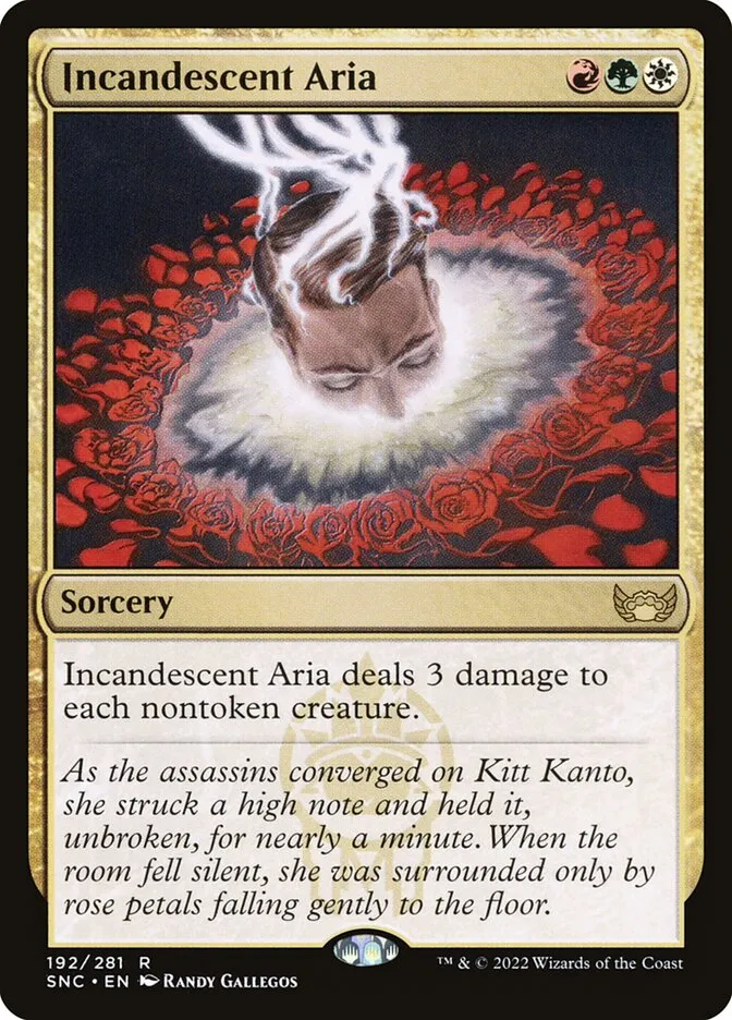 2022 Streets of New Capenna Incandescent Aria #192 rare card image