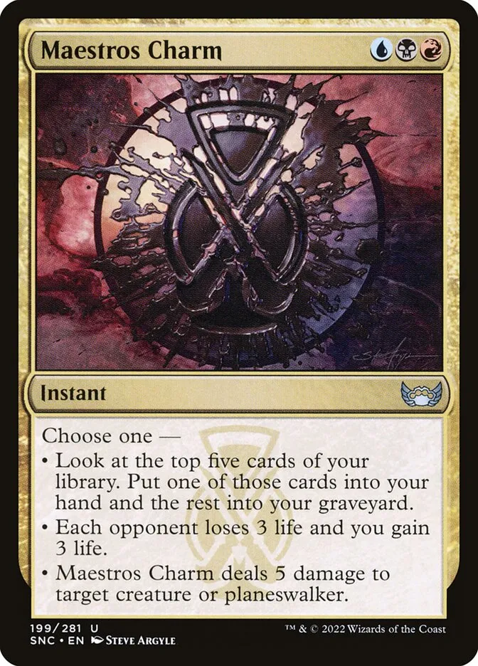 2022 Streets of New Capenna Maestros Charm #199 uncommon card image