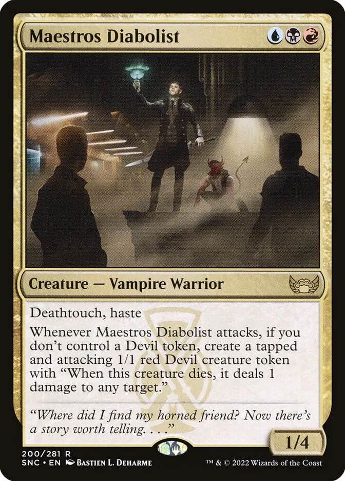 2022 Streets of New Capenna Maestros Diabolist #200 rare card image