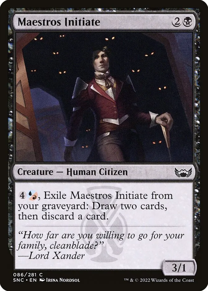 2022 Streets of New Capenna Maestros Initiate #86 common card image