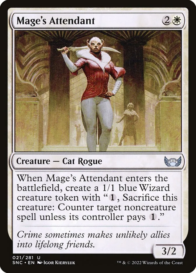 2022 Streets of New Capenna Mage's Attendant uncommon #21 uncommon card image