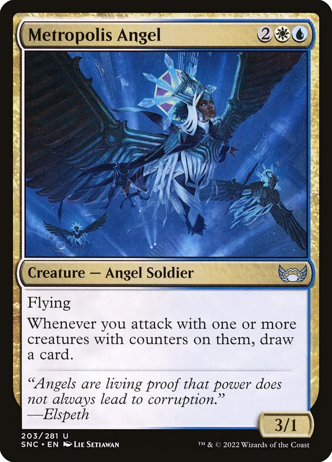 2022 Streets of New Capenna Metropolis Angel #203 uncommon card image