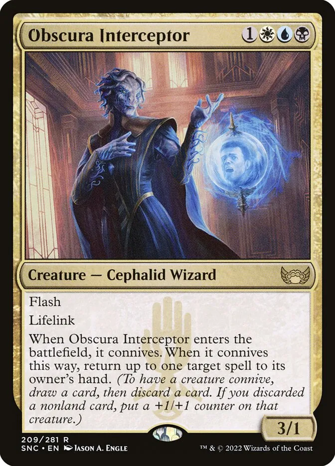 2022 Streets of New Capenna Obscura Interceptor #209 rare card image