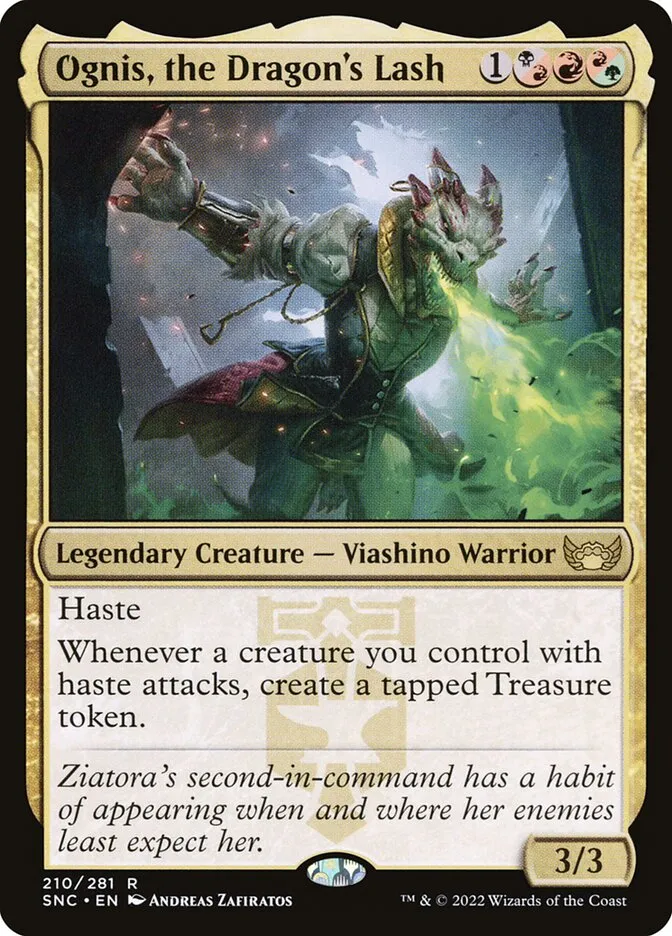 2022 Streets of New Capenna Ognis, the Dragon's Lash #210 rare card image