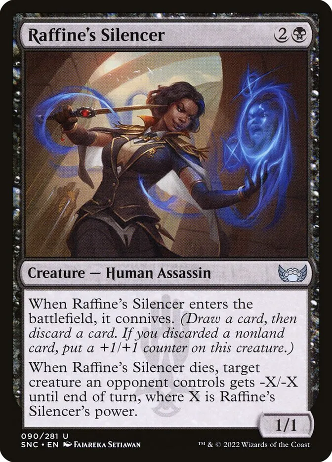 2022 Streets of New Capenna Raffine's Silencer uncommon #90 uncommon card image