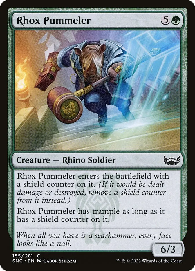 2022 Streets of New Capenna Rhox Pummeler #155 common card image