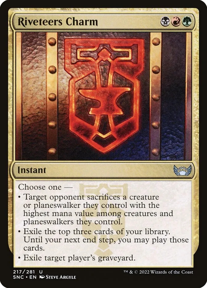 2022 Streets of New Capenna Riveteers Charm #217 uncommon card image