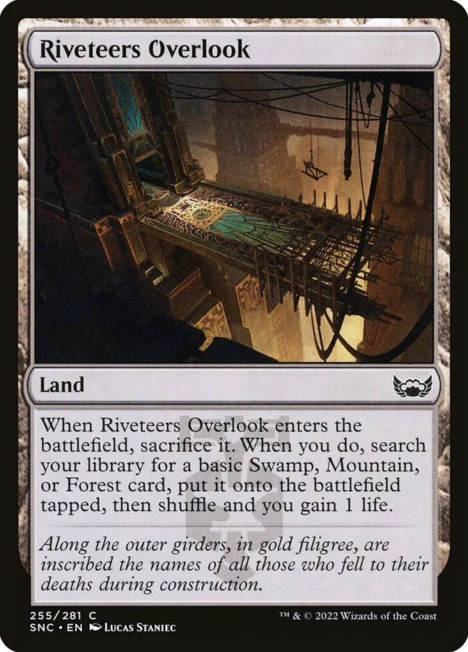 2022 Streets of New Capenna Riveteers Overlook #255 common card image