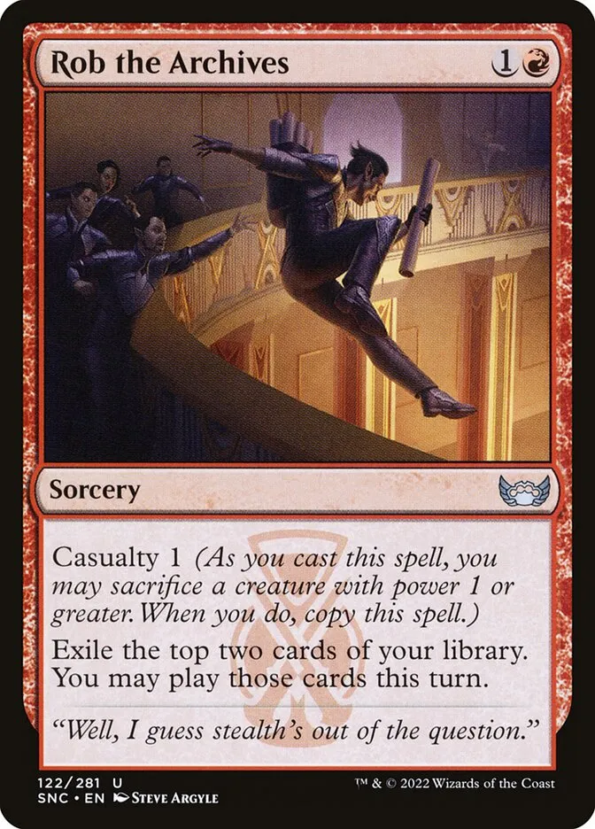 2022 Streets of New Capenna Rob the Archives #122 uncommon card image