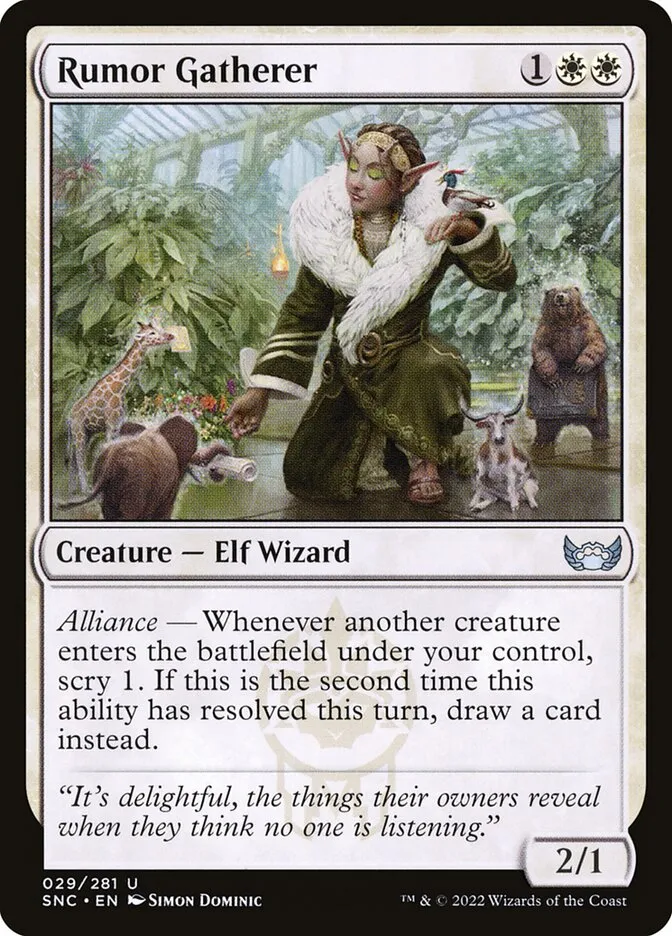 2022 Streets of New Capenna Rumor Gatherer uncommon #29 uncommon card image