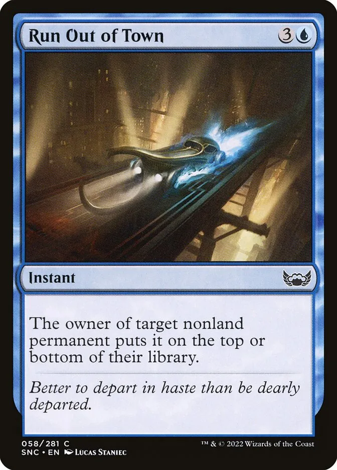 2022 Streets of New Capenna Run Out of Town common #58 common card image