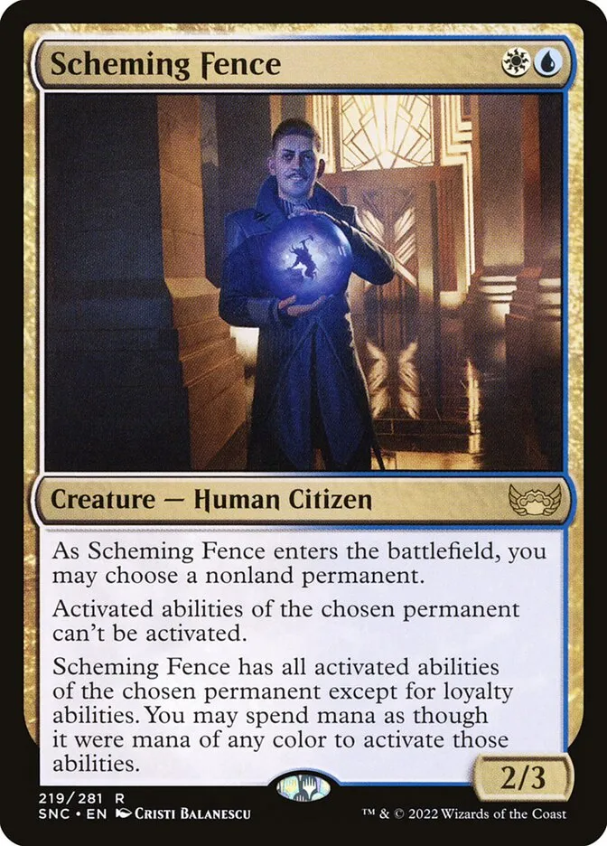 2022 Streets of New Capenna Scheming Fence #219 rare card image