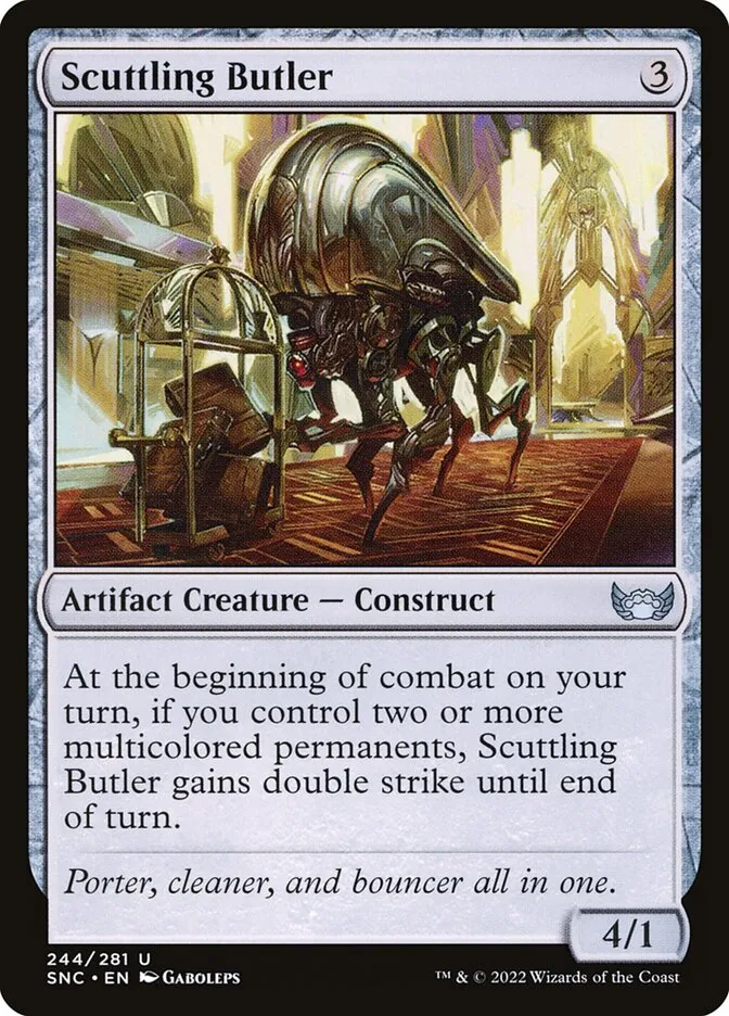 2022 Streets of New Capenna Scuttling Butler #244 uncommon card image