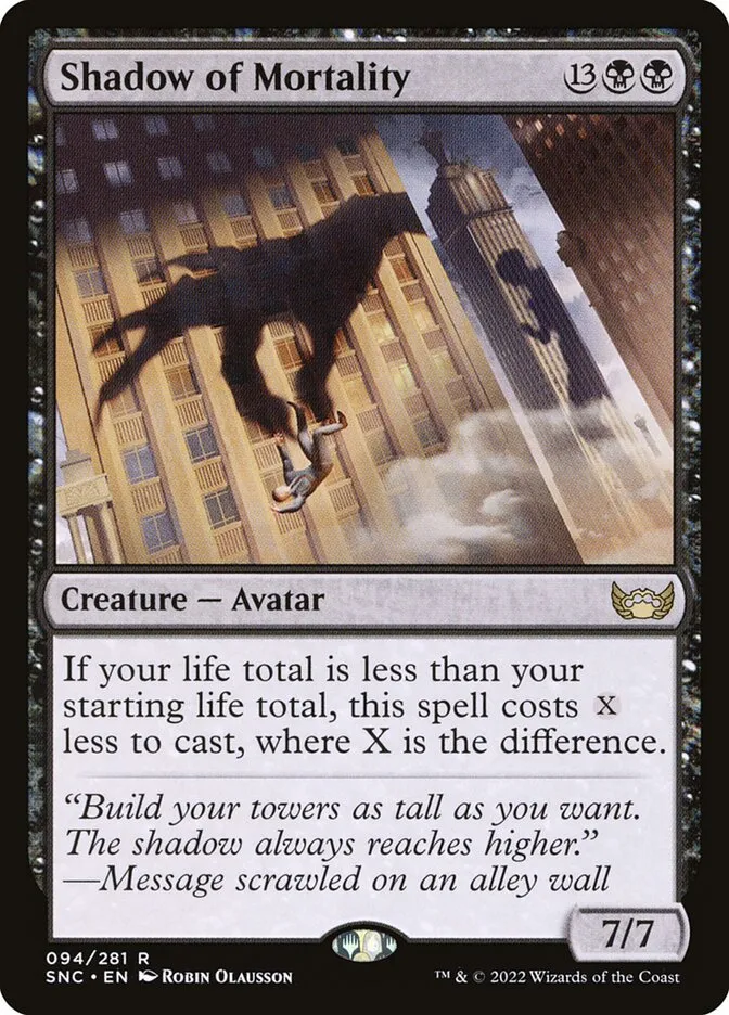 2022 Streets of New Capenna Shadow of Mortality #94 rare card image