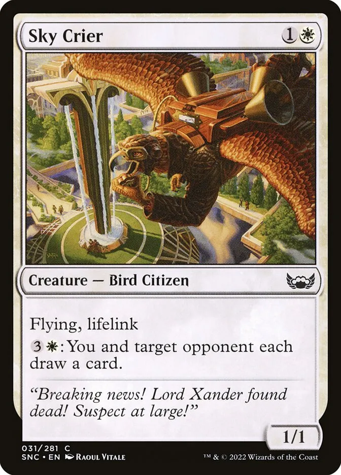 2022 Streets of New Capenna Sky Crier common #31 common card image