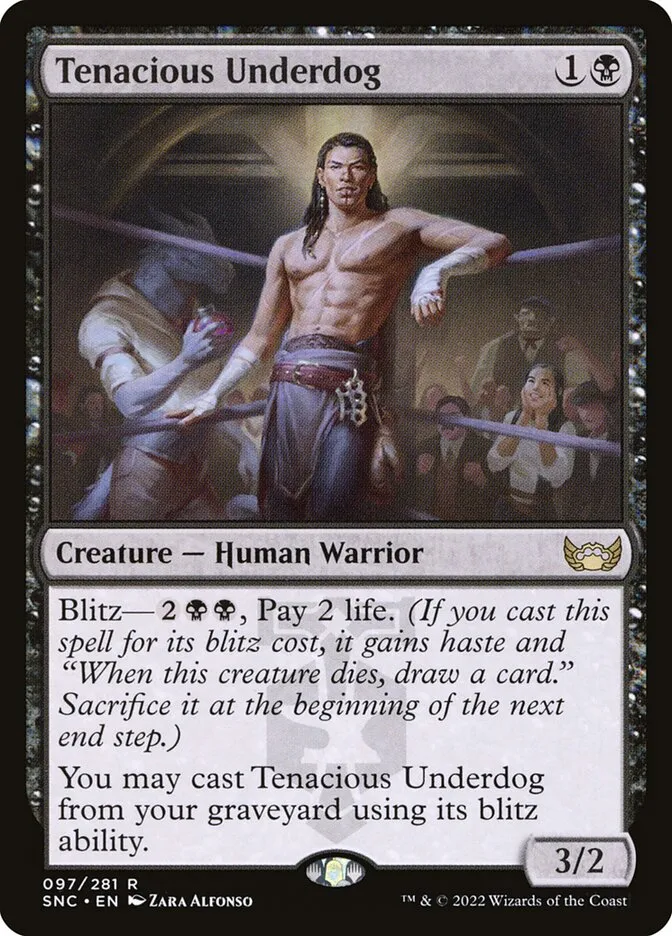 2022 Streets of New Capenna Tenacious Underdog #97 rare card image